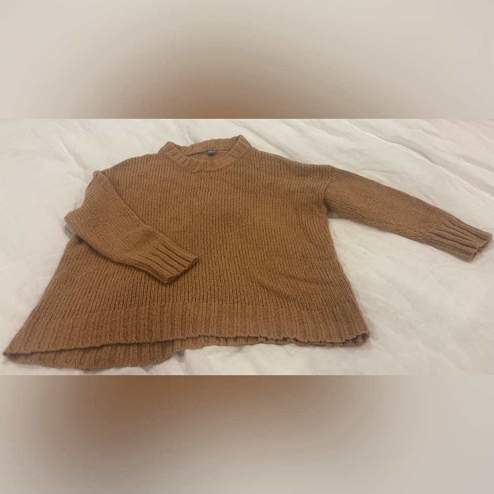 Aerie Warm Tan Crew Neck Sweater